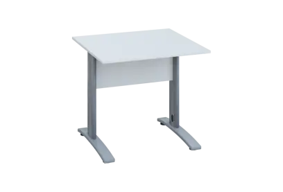 EPK 18 - 8  stůl kancelářský, kovová podnož stříbrná, deska 18 mm, široký 800 mm, bílá